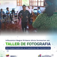 ¡De espectadores a creadores! Infocentro Negro Primero dicta taller de fotografía y stop motion en Los Curos